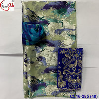 Ensemble 3 pièces en tissu satiné ripstop biologique de haute qualité, jacquard léger avec châle turban doux pour robe somalienne et toubs