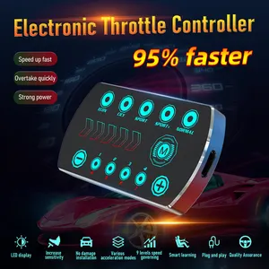 2024新しいスロットル応答コントローラーF6LEDディスプレイ10モード9ドライブスマートペダルアクセラレーター (車用)