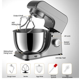 Batidora Eléctrica Planetaria de 5L, Diseño 3 en 1 con Tazón Elevable, Tazón de Mezcla de Acero Inoxidable, 6 Velocidades, Batidora de Pie para Masa y Pasteles - Product Image 5