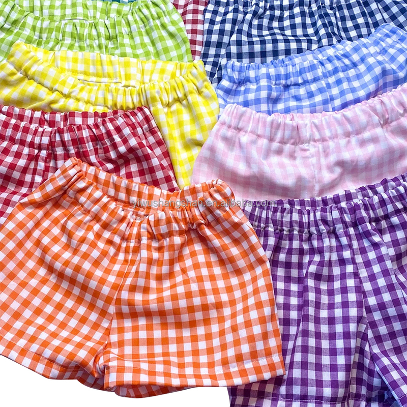 Multi Colors Summer Kids Shorts Checked