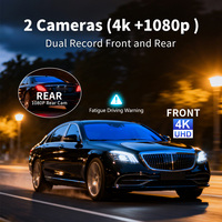 Caméra de tableau de bord double 4K Eachpai - WiFi et GPS, caméra avant et arrière 1080P, type-C, avec surveillance de stationnement 24h/24, DVR 4K