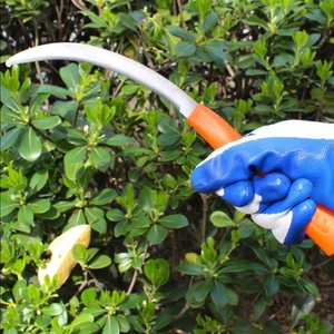 Petit couteau à faucille de scie en acier léger poignée en plastique désherbant faucille d'herbe faucille de jardin pointu outils de coupe de désherbage - Product Image 6