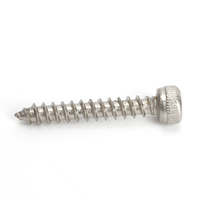 Tornillo autorroscante de cabeza cilíndrica de cabeza moleteada Allen de acero inoxidable
