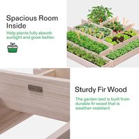 Boîte de jardinière de lit de potager surélevée en bois de haute qualité en gros d'usine Offre Spéciale