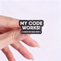 Badge en émail sur le thème des citations de programmeurs pour sac, chapeau, vêtement et ornement de style personnel