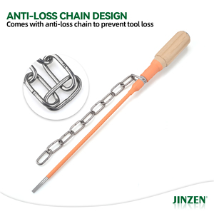 JINZEN Jinzhen marteau à chaîne avec manche en bois, <span class=keywords><strong>ciseau</strong></span> à lame magnétique puissante, manche en bois pour frapper les chaînes en fer anti-perte - Product Image 5