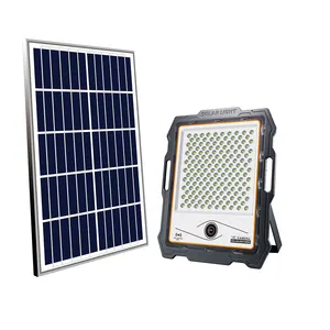 Di alta qualità IP65 telecomando esterno led solare alimentato luce di inondazione 100w 200w 300w 400w proiettore solare per Garage Yard