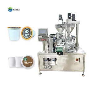 Tự động ROTARY loại cà phê đậu Nespresso viên nang điền niêm phong máy Cà phê bột nhôm cup máy đóng gói