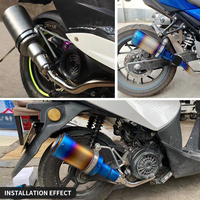 Pot d'échappement de moto personnalisé de 51 mm avec silencieux amovible, adapté aux motos de motocross et de route