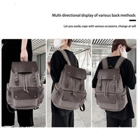 Mochila escolar estilo americano para estudiantes, mochila de lona de gran capacidad, mochila de viaje, mochila impermeable para exteriores para hombre