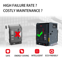 Disjoncteurs universels intelligents ACB Westhomes WCW1-1600 3p/4P 400V/690V 1600A Protection LSI 85kA/70kA 50Hz