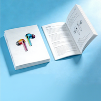 Brochure pliée en trois parties avec reliure à la selle, impression offset noir et blanc, manuel d'instructions, impression personnalisée