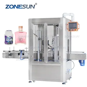 ZONESUN ZS-XG16D2 Mesin Penekan Crimping Botol Kaca Gabus Vertikal Otomatis dengan Penutup Debu