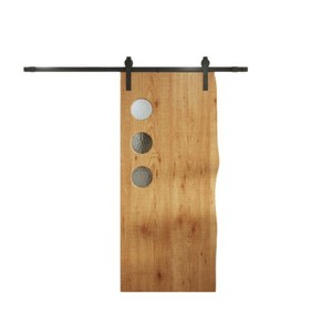 Puerta Corredera de Madera Maciza de Diseño <span class=keywords><strong>Industrial</strong></span> Innovador, Resistente al Viento, Personalizable, Silenciosa, para Interiores, Hoteles, Dormitorios y Lavanderías - Product Image 4