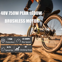 Vélo de montagne 29 pouces, 7 vitesses, freins à disque hydrauliques, moteur à moyeu arrière sans balais, batterie lithium 52V, 60 km d'autonomie, vitesse maximale 48 km/h, 17,5 Ah