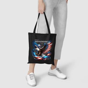 DLBZ Customized Independence Day Wholesale Reusable Stylish Durable Eco-friendly Canvas Cotton Rope Handle Shopping <b>Tote</b> <b>Bag</b> - Product Image 4