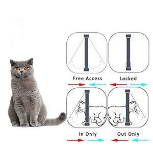 Puerta Magnética para Mascotas con Cierre de 4 Vías, Puerta de Plástico Controlable para Gatos, Cachorros y Gatitos, Kit de Protección Contra Corrientes de Aire, Puertas de Seguridad para Mascotas - Product Image 4