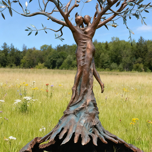 Antique Abstrait Décoratif Extérieur Villa Jardin À Grande Échelle Art Éternel Coulée Géant Bronze Vie Arbre Sculpture Musique Fée - Product Image 2