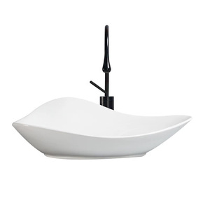 Lavabo de Cerámica Ovalado de Estilo Nórdico, Lavabo Moderno para Baño - Product Image 5