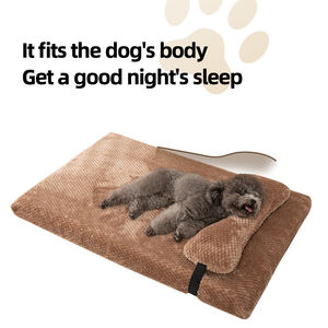 Cama Ortopédica Grande de Espuma Viscoelástica para Perros con Almohada, de Felpa, para Invierno, con Logotipo Personalizado, Venta al Por Mayor del Fabricante - Product Image 2