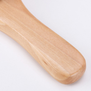 Brosse de nettoyage de barbe à manche en bois massif, poils de cheval, forme courbée, pratique pour l'entretien masculin - Product Image 5