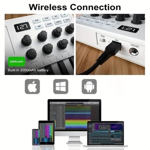 Teclado MIDI M-VAVE SMK-25 con 8 Pads Retroiluminados, Teclado Profesional para Creación de Ritmos, Keytar para Producción Musical Integrado - Product Image 5