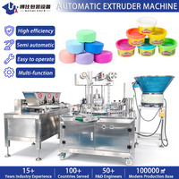 Machine d'emballage automatique de gobelets en plastique 10g/20g/50g pour le remplissage, le scellage et le capsulage de pâte polymère ultra-légère