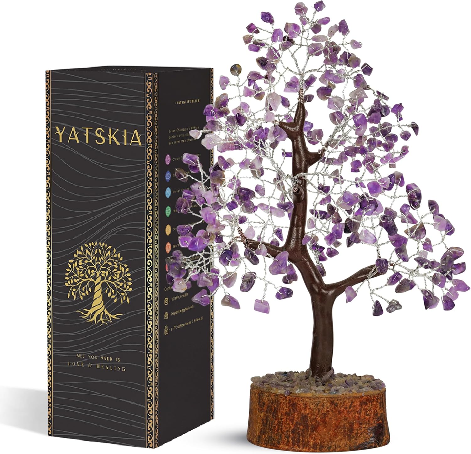 Amethyst silver wire