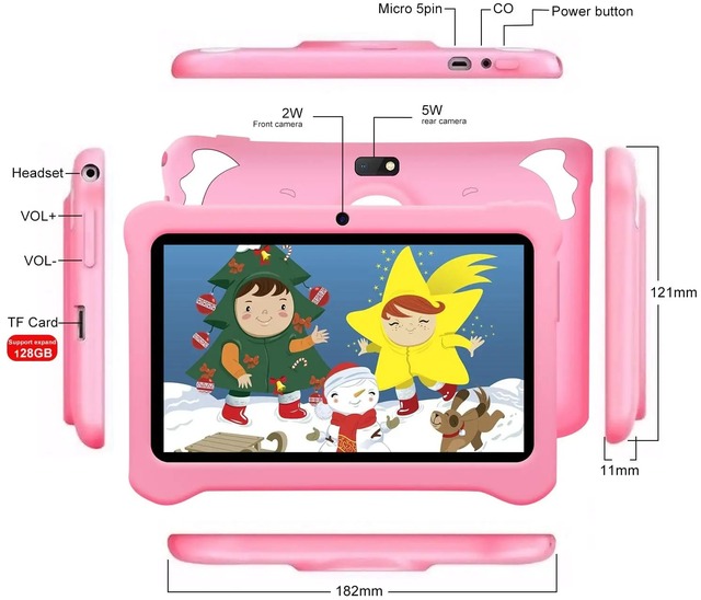 Cheap Price Best Gift for Kids Pre-Installed Educational APP Android 7 Inch Kids Tablet Pc with 1GB Ram 8GB Storage