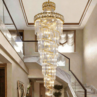 DUOMEIJU Lustre LED en cristal chromé de style luxueux, grande taille, pour la maison et le bureau, hauteur réglable, or, simple, moderne, forme allongée