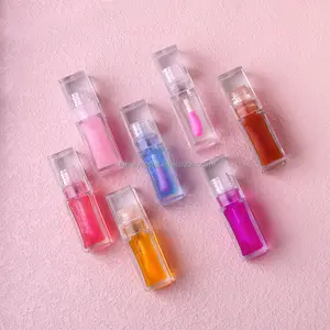 Custom Small Vegan Pink Black Temperature Lip Gloss Colour Change Private Label Color Changing Lip Oil