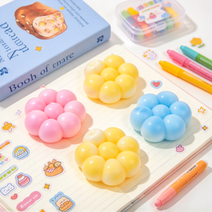 Juguetes Sensoriales Mini Fidget Squishy de TPR con Simulación de Comida (Pan al Vapor), de Compresión Lenta y Rebote, para Aliviar el Estrés, para Niños de 5 a 7 Años, Unisex - Product Image 4