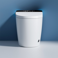 Toilettes Intelligentes Céramiques Modernes Automatiques avec Chasse d'Eau Électrique et Abattant Automatique pour Salle de Bain