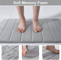Tapis de sol confortable absorbant l'eau, 1 pièce, de cuisine, blanchisserie, en mousse à mémoire de forme, pour la salle de bains, porte, antidérapant