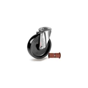 Ruedas sólidas de resina termoendurecible TELLURE ROTA-678202, soporte giratorio con agujero de perno tipo NLX con juego de ejes de PTFE-ancho de rueda - Product Image 1