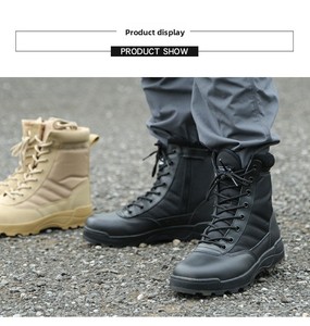 Chaussures de sport de désert pour hommes, imperméables, résistantes à l'usure, en caoutchouc, pour la randonnée, l'entraînement en plein air, le combat, l'escalade, les bottes tactiques - Product Image 3