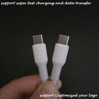 Grabado láser Clientes personalizados Logo TPE Materiales Lámina blindada Tipo C a C Cables de carga