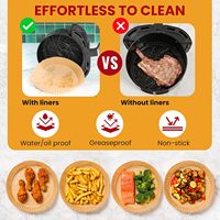 Insertos de Papel Ecológicos para Freidora de Aire, Antiadherentes, Aptos para Alimentos, Revestimientos para Hornear, Proveedor Mayorista