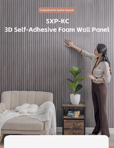 3D Embossed PVC Grooved <strong>Wall</strong> <strong>Paper</strong> Self Adhesive Removable for Bedroom <strong>Headboard</strong> Office Interior Decor - Product Image 4
