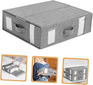 Nouvel Organisateur de Rangement Pliable Rectangulaire en Lin pour Plaids, Draps et Couvertures – Ensemble d'Organisation pour Vêtements - Product Image 2