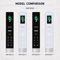 Panneau de commande d'ascenseur en verre, écran tactile TFT LED 4,3 pouces, bouton tactile, modèle pour usage en villa, COP-8202J-Y