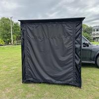 Tente de toit de voiture tout-terrain imperméable avec auvent coulissant, poteaux en aluminium et pare-soleil en polyester pour l'extérieur
