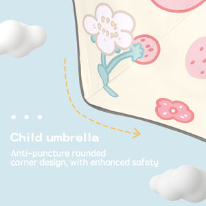 Parapluie pour enfants avec motif de dessin animé, coins arrondis sécurisés et bordure réfléchissante, manche long, toutes saisons, pour la rentrée scolaire - Product Image 4