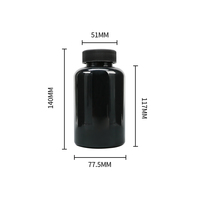 Bouteille cylindrique personnalisable en PET recyclé multi-capacités pour emballage de capsules et de comprimés avec couvercle à clapet