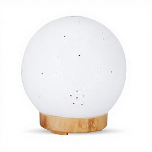 White Ceramic Aroma Diffuser 0.5L Ultrasonic Essential Oil <b>Humidifier</b> Home Office Desktop Use - Product Image 4