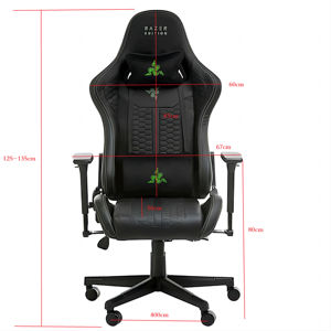 <span class=keywords><strong>DIABLO</strong></span> Chaise de Bureau Gaming Ergonomique de Course avec Fonction Massage Pliable Pivotante, en Cuir PVC PU, Support Lombaire en Métal pour Maison et Bureau - Product Image 3