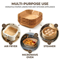 Papier sulfurisé jetable antiadhésif, résistant à l'huile, écologique, compatible four et friteuse à air, et papier de cuisson