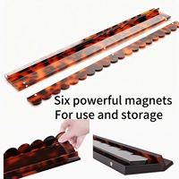 Vente en gros de supports et poussoirs de mahjong américains de luxe en acrylique, motif écaille de tortue, festonnés, multicolores, 17,5 et 20 pouces