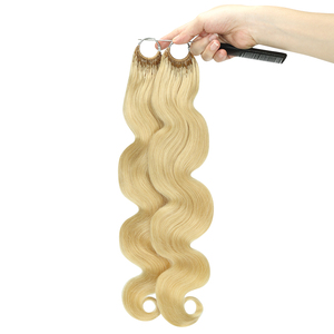 FH <b>Body</b> <b>Wave</b> Miracle Knot Crochet Human Hair #613 Color Ring X Feathering Tip Braids Human Hair Crochet - Product Image 1