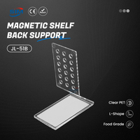 Support de présentation manuel en forme de L avec base magnétique, en PET transparent réutilisable, pour magasin de proximité